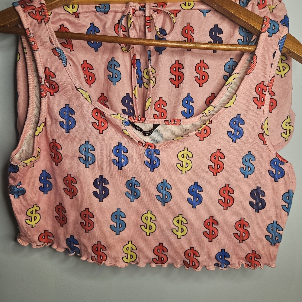 Dollar Sign$ Matching 2 Piece Short Set